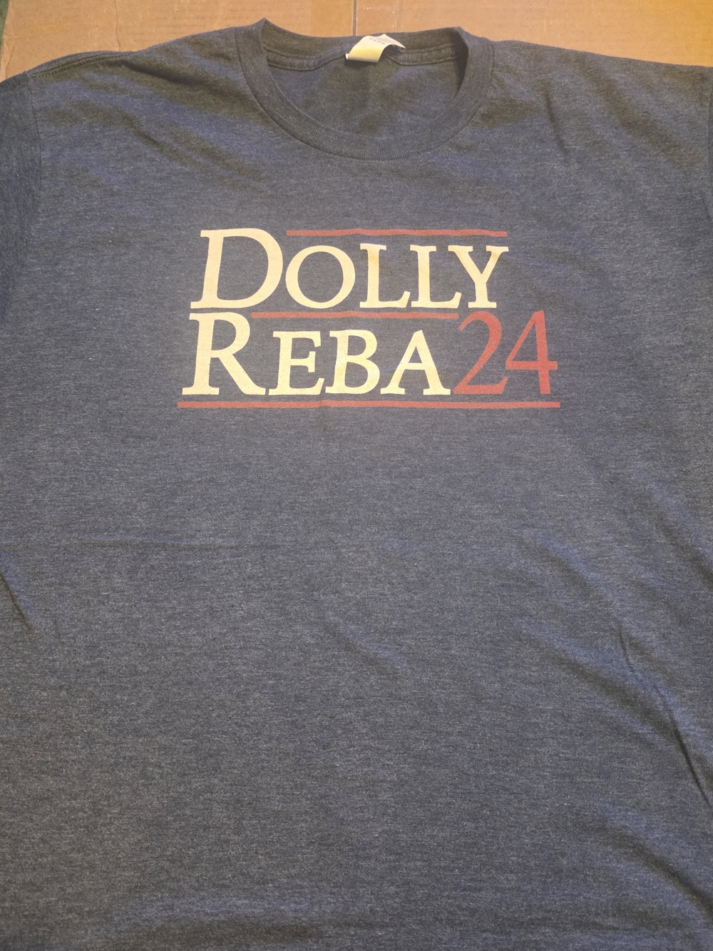 Tultex Heathered Navy Dolly Reba 24 Graphic Tee